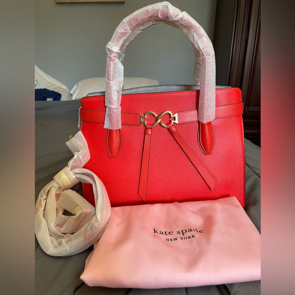 NWT Brand and Rare New Kate Spade Large Toujours Satchel in Lava Red